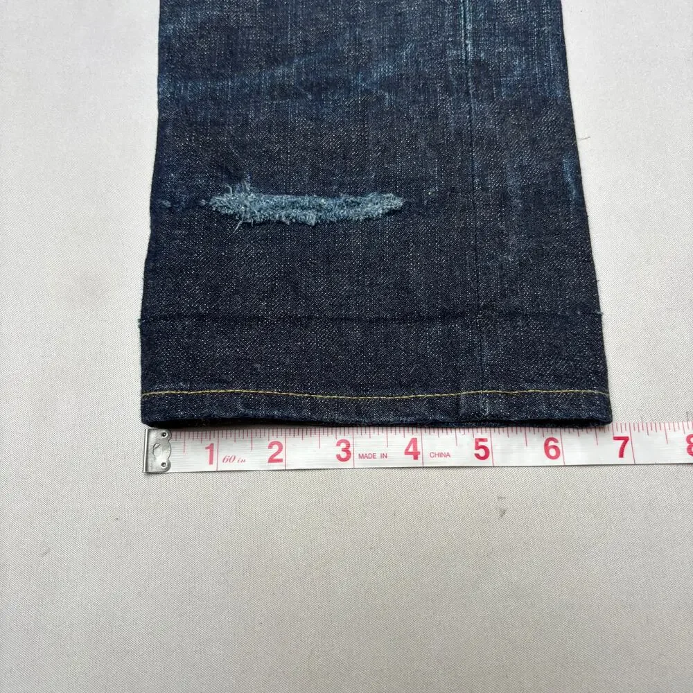 RRL Double RL Slim Fit Japan Woven Selvedge Denim Jeans Men's 30x34 Whiskering